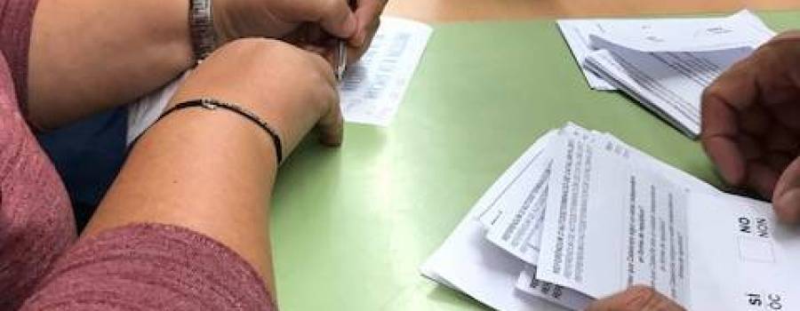Recuento votaciones 1O Sant Just, Barcelona