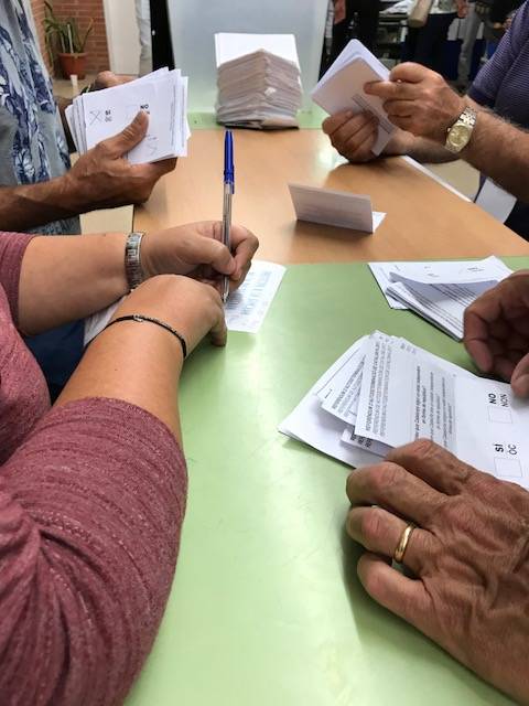 Recuento votaciones 1O Sant Just, Barcelona